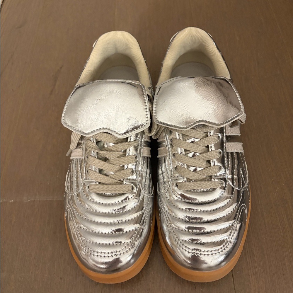 Silver Steve Madden sneakers